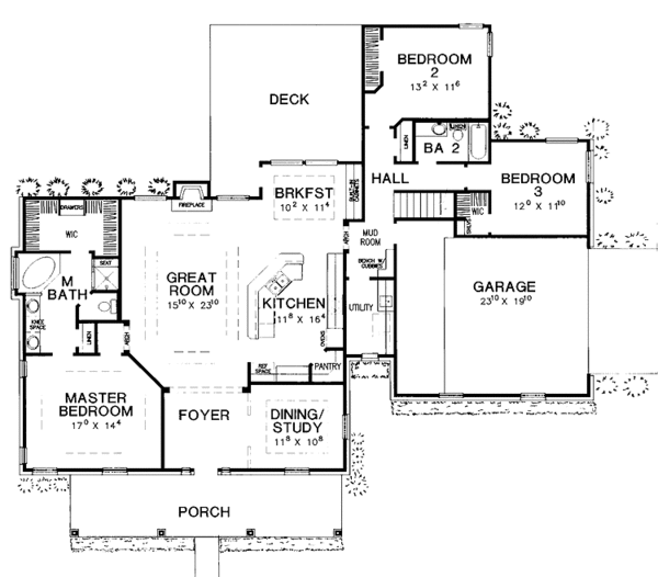 House Plan Design - Country Floor Plan - Main Floor Plan #472-263