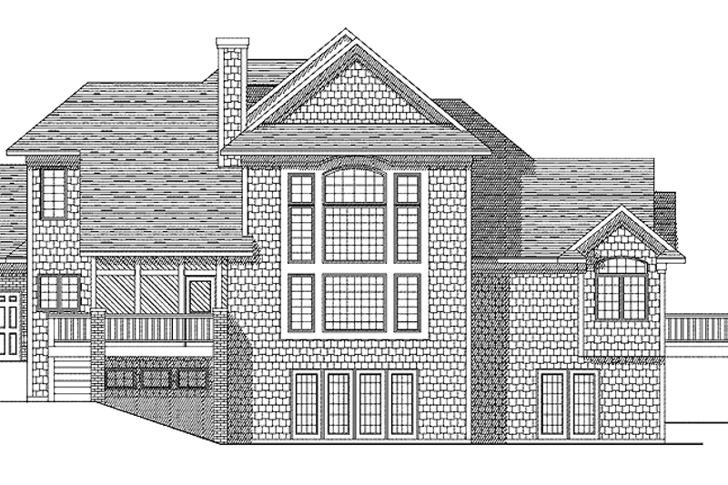 Architectural House Design - Exterior - Rear Elevation for Mediterranean House Plan #70-1355 - 3 bed, 2.5 bath