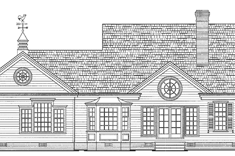 Dream House Plan - Exterior - Rear Elevation for Traditional House Plan #137-322 - 3 bed, 2.5 bath