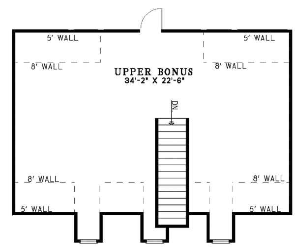 House Design - Classical Floor Plan - Upper Floor Plan #17-3002