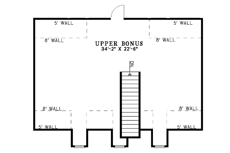 Home Plan - Floor Plan - Upper Floor for Classical House Plan #17-3002 - 3 bed, 2 bath