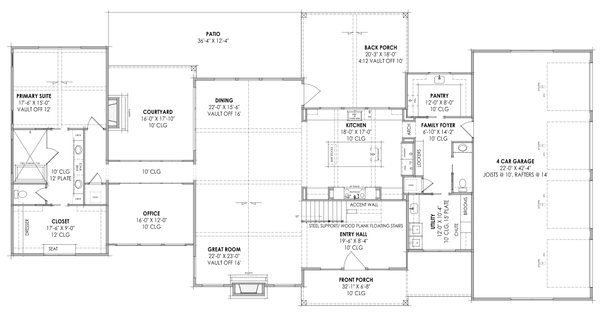 Farmhouse Floor Plan - Main Floor Plan #1096-5