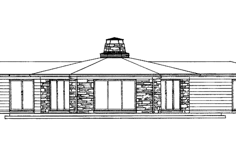 Home Plan - Exterior - Rear Elevation for Contemporary House Plan #72-632 - 3 bed, 2 bath