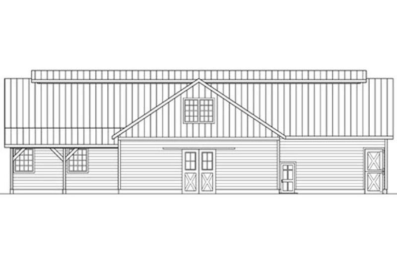 Home Plan - Exterior - Other Elevation 4 for Country House Plan #124-798 - 1 bed, 1 bath