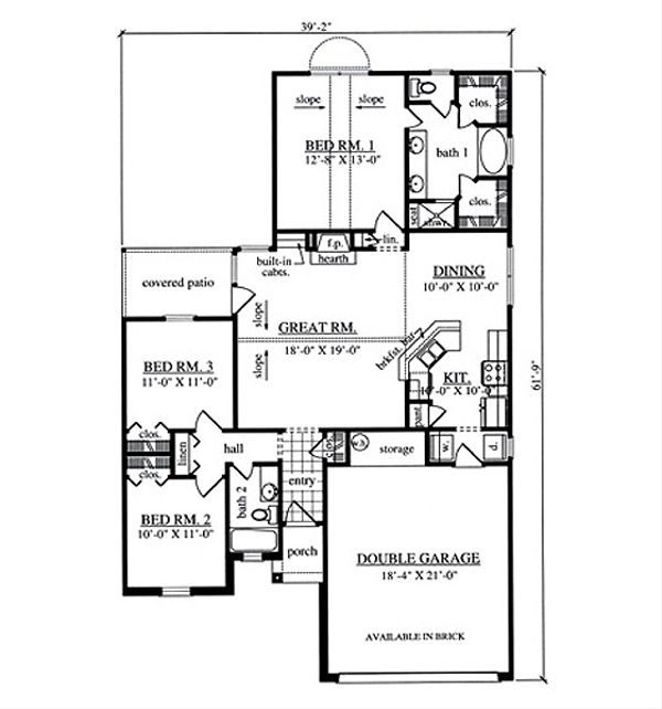 Traditional Floor Plan - Main Floor Plan #42-401