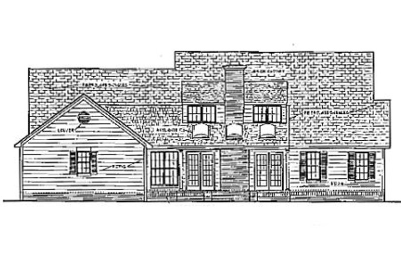 Dream House Plan - Exterior - Rear Elevation for Southern House Plan #406-175 - 3 bed, 2.5 bath