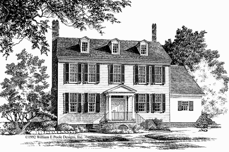 Home Plan - Colonial Exterior - Front Elevation Plan #137-353