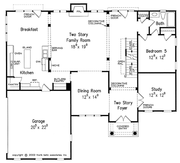 Home Plan - Colonial Floor Plan - Main Floor Plan #927-858
