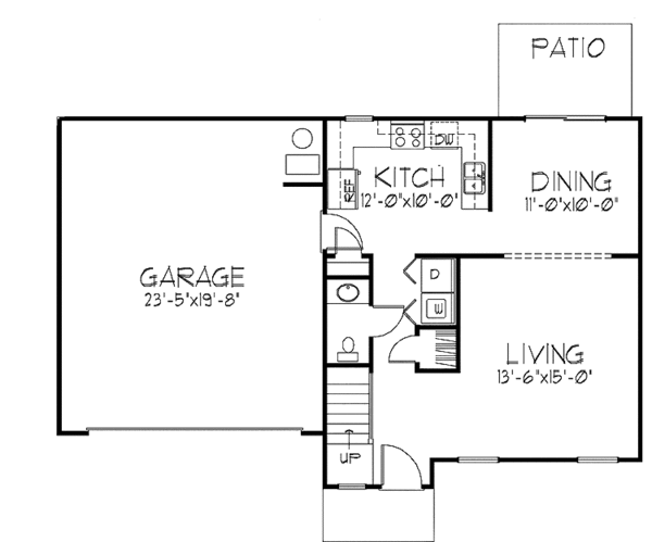 Architectural House Design - Colonial Floor Plan - Main Floor Plan #320-927
