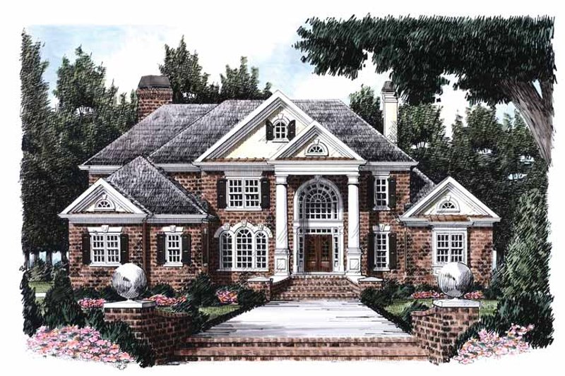 Dream House Plan - Classical Exterior - Front Elevation Plan #927-666