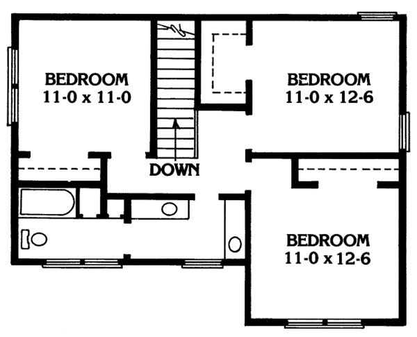 Architectural House Design - Victorian Floor Plan - Upper Floor Plan #1014-10