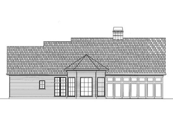 Exterior - Rear Elevation for Traditional House Plan #119-131 - 4 bed, 3 bath