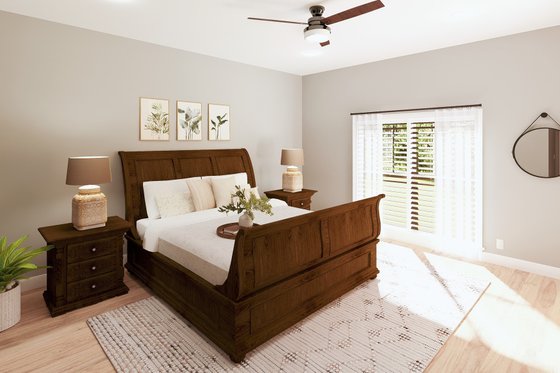 Interior - Master Bedroom for Barndominium House Plan #44-282 - 4 bed, 3 bath