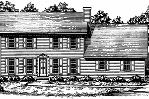 Colonial Exterior - Front Elevation Plan #30-289