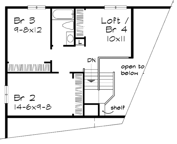 House Plan Design - Country Floor Plan - Upper Floor Plan #320-753