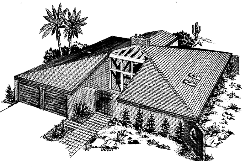 Dream House Plan - Contemporary Exterior - Front Elevation Plan #320-1349