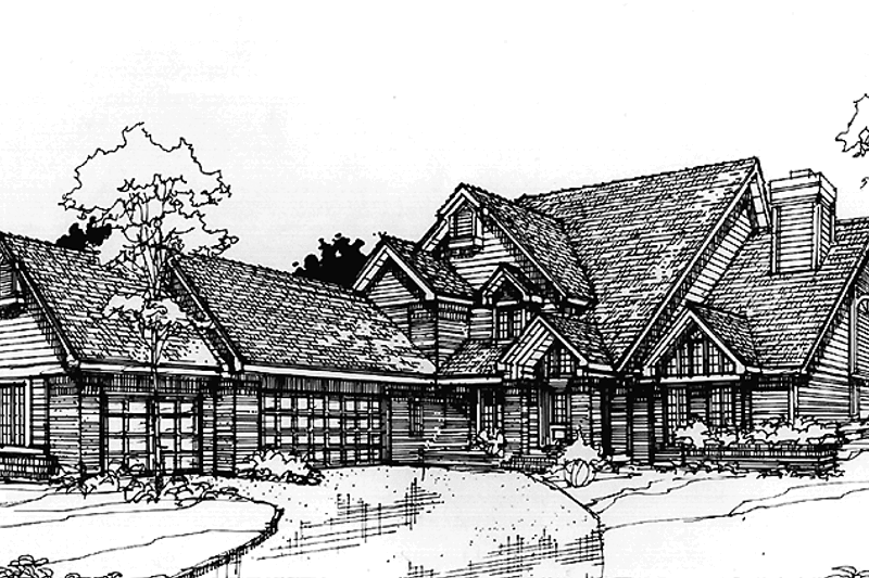 House Blueprint - Contemporary Exterior - Front Elevation Plan #320-1135