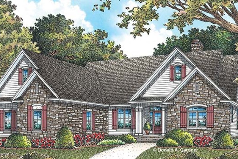 Architectural House Design - Exterior - Front Elevation 3 for Traditional House Plan #929-959 - 3 bed, 3 bath