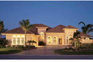 Exterior - Front Elevation 3 for Mediterranean House Plan #930-193 - 4 bed, 5 bath