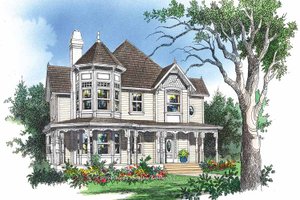 Victorian Exterior - Front Elevation Plan #929-306