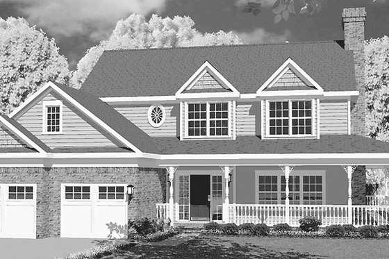 Exterior - Front Elevation 3 for Victorian House Plan #11-254 - 4 bed, 2.5 bath