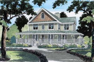 Country Exterior - Front Elevation Plan #312-470