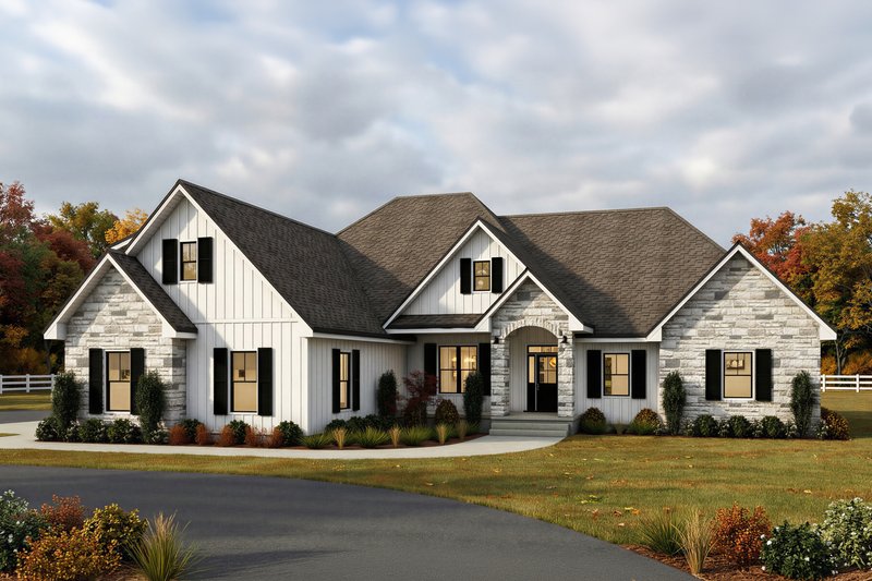 Craftsman Style House Plan - 3 Beds 2.5 Baths 2496 Sq/Ft Plan #1084-4 Exterior