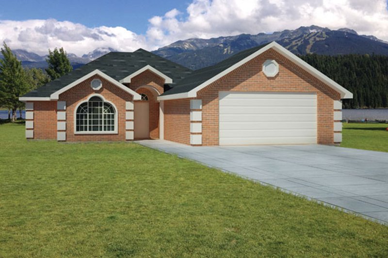 House Blueprint - European Exterior - Front Elevation Plan #1061-15