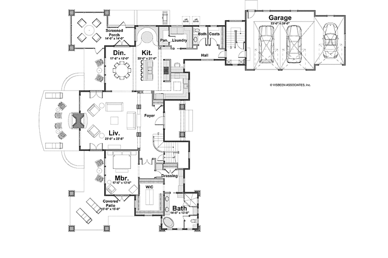 Home Plan - Floor Plan - Main Floor for Craftsman House Plan #928-188 - 4 bed, 3.5 bath