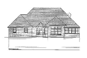 Exterior - Rear Elevation for Traditional House Plan #101-104 - 3 bed, 3 bath