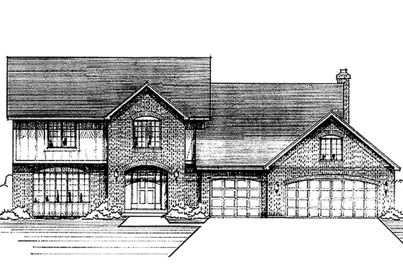 Dream House Plan - Exterior - Front Elevation 3 for European House Plan #51-833 - 3 bed, 2.5 bath