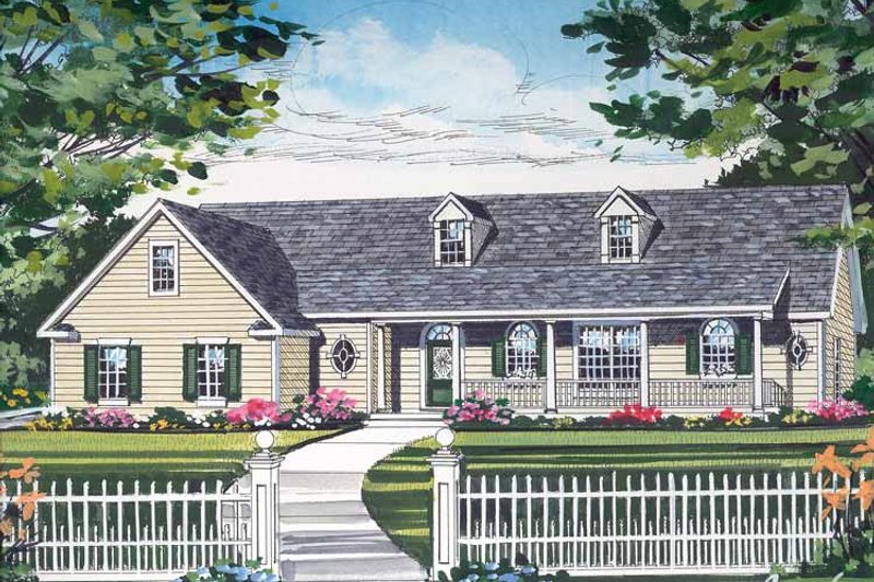 Architectural House Design - Country Exterior - Front Elevation Plan #314-205