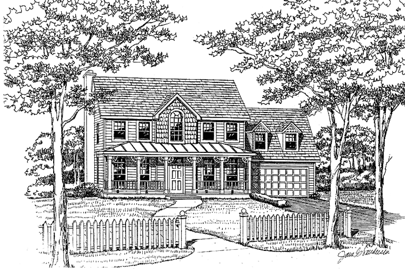 Architectural House Design - Victorian Exterior - Front Elevation Plan #456-87