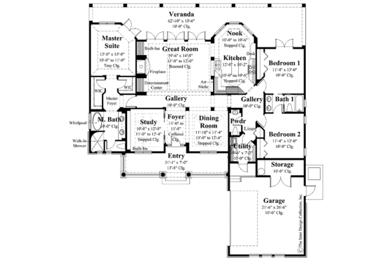 Floor Plan - Main Floor for Colonial House Plan #930-287 - 3 bed, 2.5 bath