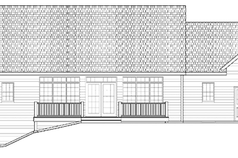 Dream House Plan - Exterior - Rear Elevation for Ranch House Plan #328-376 - 2 bed, 2 bath