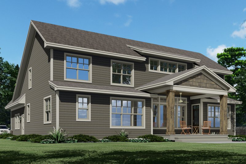 Dream House Plan - Exterior - Rear Elevation 2 for Traditional House Plan #51-1208 - 5 bed, 3.5 bath