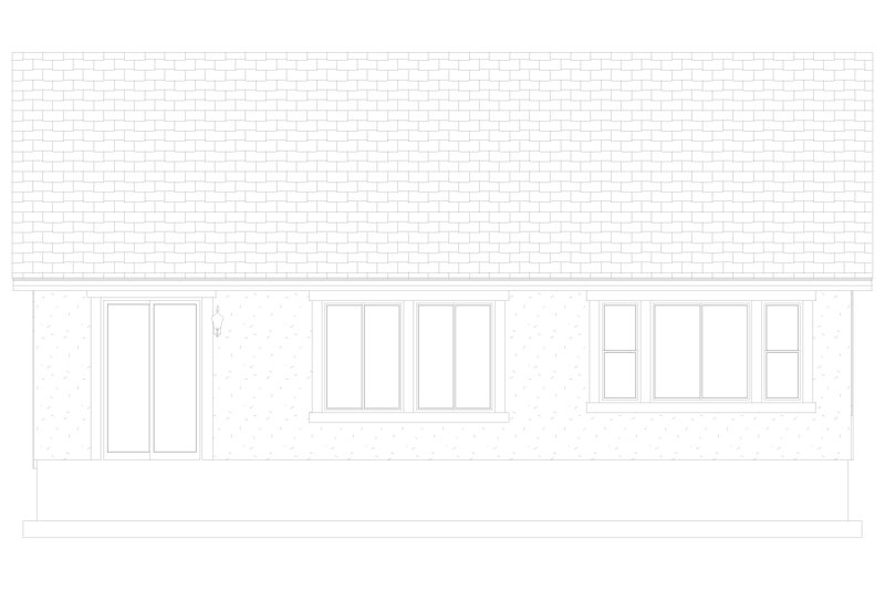 Architectural House Design - Exterior - Rear Elevation 2 for Craftsman House Plan #1060-449 - 2 bed, 2 bath