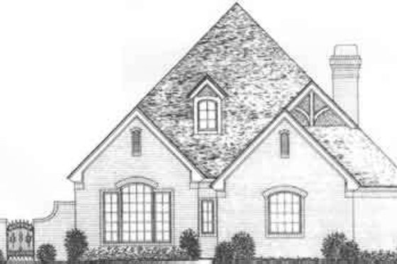 Exterior - Front Elevation for Tudor House Plan #310-490 - 2 bed, 2.5 bath