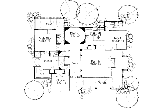 Floor Plan - Main Floor for Country House Plan #120-112 - 3 bed, 3 bath