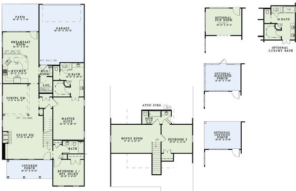 Home Plan - Farmhouse Floor Plan - Main Floor Plan #17-2425