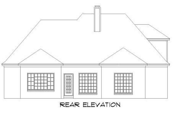 Exterior - Rear Elevation for Traditional House Plan #424-96 - 4 bed, 3 bath