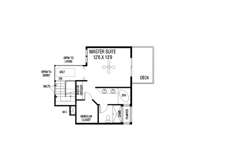 Home Plan - Floor Plan - Upper Floor for Traditional House Plan #60-577 - 3 bed, 3 bath