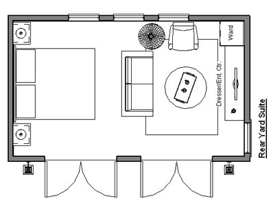 Floor Plan - Main Floor for Traditional House Plan #499-2 - 1 bed, 0 bath