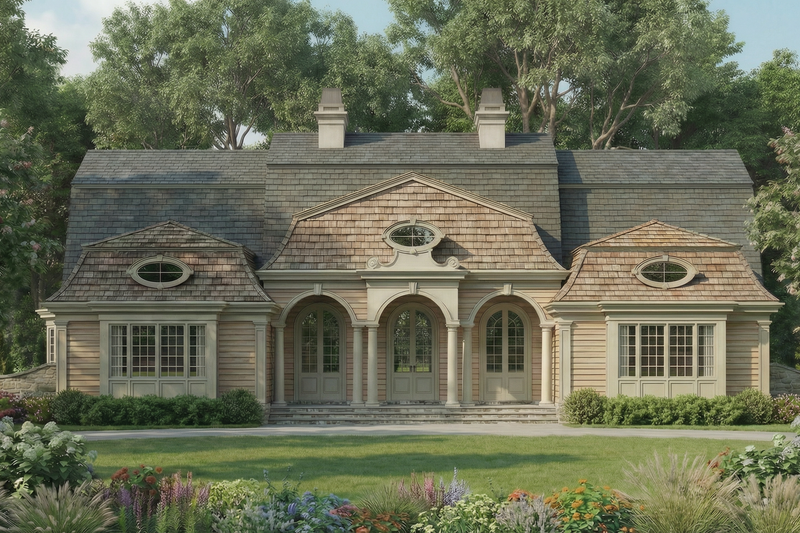 Home Plan - Exterior - Front Elevation 4 for Colonial House Plan #119-144 - 4 bed, 3.5 bath