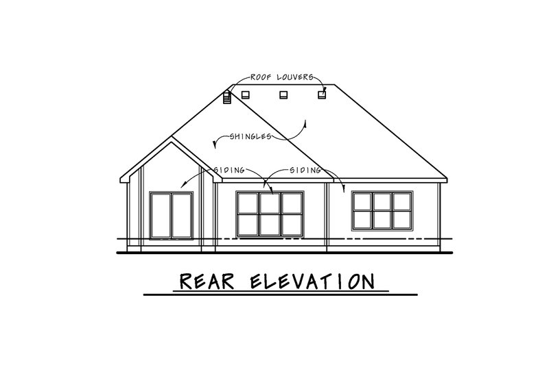 Dream House Plan - Exterior - Rear Elevation for Cottage House Plan #20-2630 - 2 bed, 2 bath