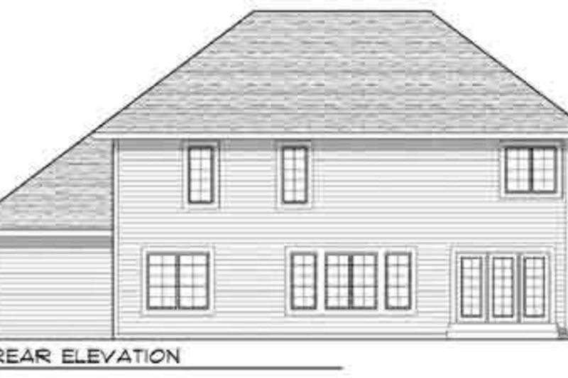 Dream House Plan - Exterior - Rear Elevation for Traditional House Plan #70-842 - 4 bed, 3 bath