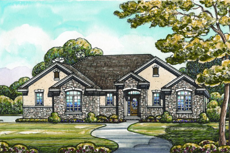Dream House Plan - Traditional Exterior - Front Elevation Plan #20-2097