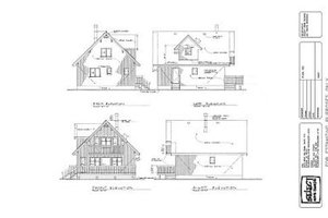 Exterior - Rear Elevation for Cabin House Plan #47-107 - 3 bed, 1.5 bath