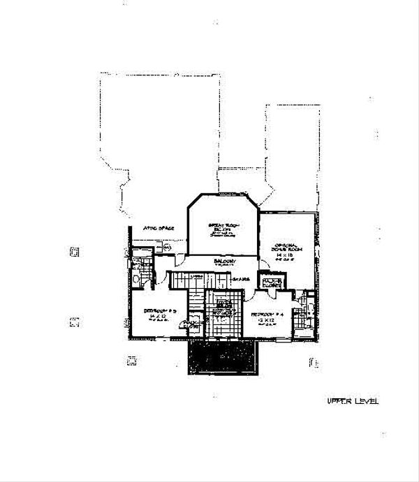Colonial Floor Plan - Upper Floor Plan #310-703