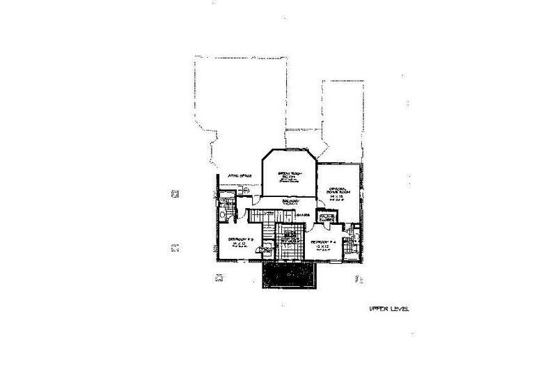 Home Plan - Floor Plan - Upper Floor for Colonial House Plan #310-703 - 4 bed, 4 bath